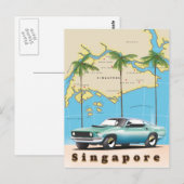Postale carte de Singapour (Devant / Derrière)