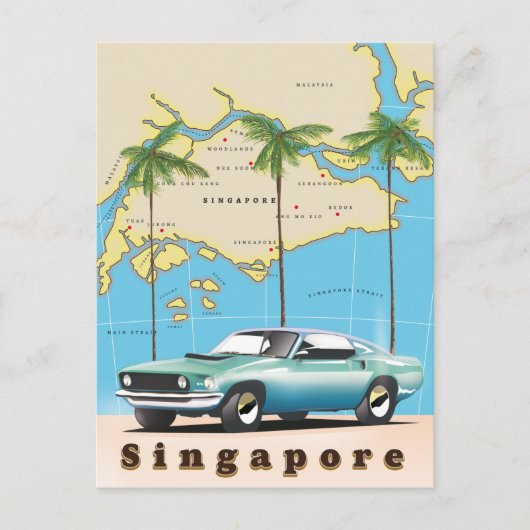 Postale carte de Singapour (Devant)