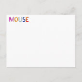Postale Carte de souris (Dos)
