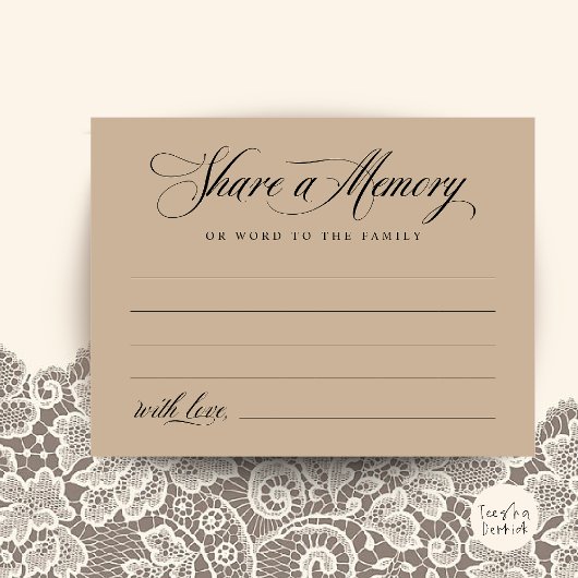 Postale Carte de souvenir de service funéraire