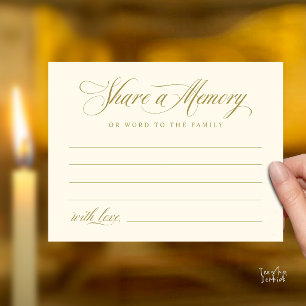 Postale Carte de souvenir de service funéraire