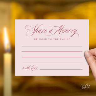 Postale Carte de souvenir de service funéraire