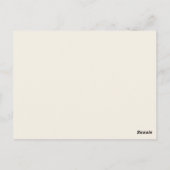 Postale Carte de souvenir de service funéraire (Dos)