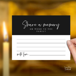 Postale Carte de souvenir de service funéraire, partager u