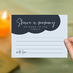 Postale Carte de souvenir de service funéraire, partager u