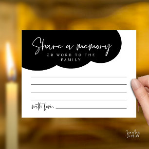 Postale Carte de souvenir de service funéraire, partager u