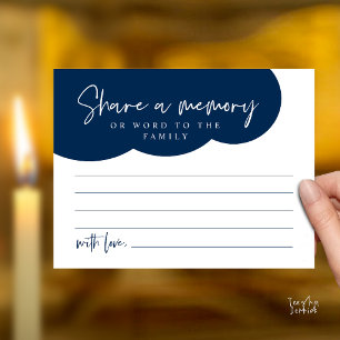 Postale Carte de souvenir de service funéraire, partager u