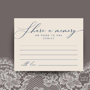 Postale Carte de souvenir de service funéraire, partager u