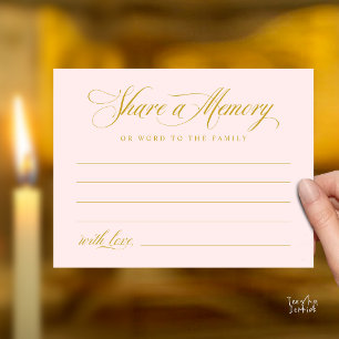 Postale Carte de souvenir de service funéraire pour partag