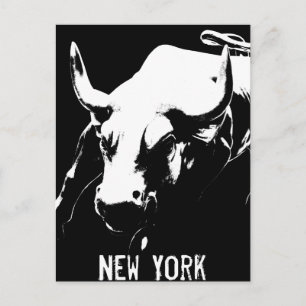 Postale Carte de souvenir New York Postcard Bull Statue NY