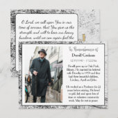 Postale Carte de souvenir pour les funérailles ou les cons (Devant / Derrière)