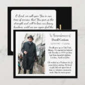 Postale Carte de souvenir pour les funérailles ou les cons (Devant / Derrière)