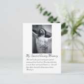 Postale Carte de souvenir spéciale pour mariage funéraire (Debout devant)