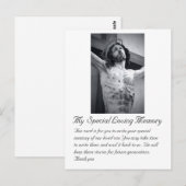 Postale Carte de souvenir spéciale pour mariage funéraire (Devant / Derrière)