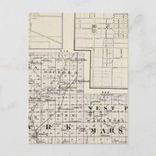 Postale Carte de Stark et de la partie ouest des comtés Ma (Devant)