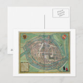 Postale Carte de Strasbourg, de Civitates Orbis Terrarum (Devant / Derrière)