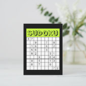 Postale Carte de Sudoku (Debout devant)