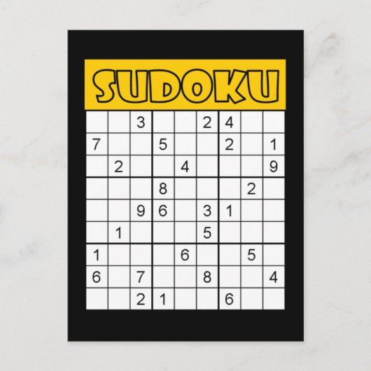 Postale Carte de Sudoku (Devant)