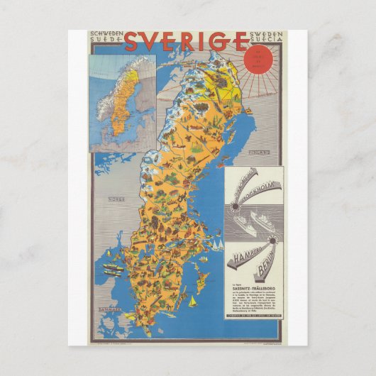 Postale Carte de Suède (Devant)