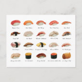 Postale Carte de sushi (Devant)