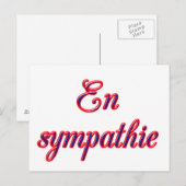 Postale Carte de sympathie (Devant / Derrière)