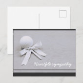 Postale Carte de Sympathie Golf pour un golfeur avec balle (Devant / Derrière)