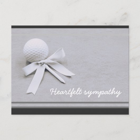 Postale Carte de Sympathie Golf pour un golfeur avec balle (Devant)