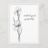 Postale Carte de sympathie personnalisable avec Iris à mai (Devant)