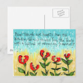 Postale Carte de sympathie réfléchie et créative (Devant / Derrière)