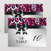 Postale Carte de table 311 Bowlicious Hot Pink Leopard (Devant / Derrière)
