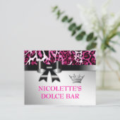 Postale Carte de table 311 Bowlicious Hot Pink Leopard (Debout devant)