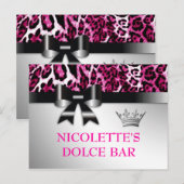 Postale Carte de table 311 Bowlicious Hot Pink Leopard (Devant / Derrière)