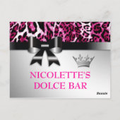 Postale Carte de table 311 Bowlicious Hot Pink Leopard (Dos)