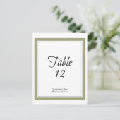 Postale Carte de table à bordure dorée (Debout devant)