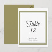Postale Carte de table à bordure dorée (Devant / Derrière)