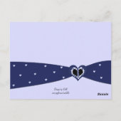 Postale Carte de table à ruban bleu marine (Dos)
