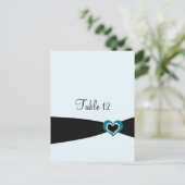 Postale Carte de table à ruban noir (Debout devant)
