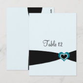 Postale Carte de table à ruban noir (Devant / Derrière)