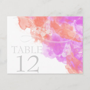 Postale Carte de table Bliss Bliss pour papillon d'aquarel