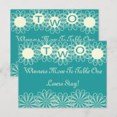 Postale Carte de table Bunco Flowers #2 (Devant / Derrière)