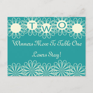 Postale Carte de table Bunco Flowers #2
