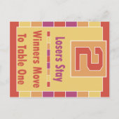 Postale Carte de table Bunco Grandes Colorées #2 (Dos)