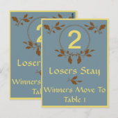 Postale Carte de table Bunco-Leaves Fall N° 2 (Devant / Derrière)