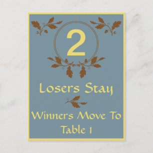 Postale Carte de table Bunco-Leaves Fall N° 2