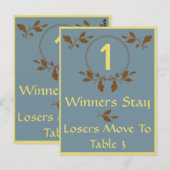 Postale Carte de table Bunco-Leaves Fall No 1 (Devant / Derrière)