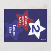 Postale Carte de table Bunco Red, White et Blue Stars #2 (Dos)
