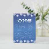 Postale Carte de table Bunco Wonderland n° 1 (Debout devant)