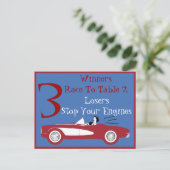 Postale Carte de table convertible rouge Bunco rétro #3 (Debout devant)