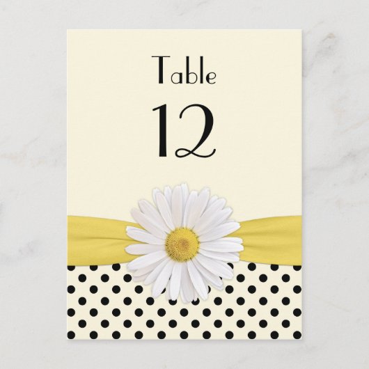 Postale Carte de table Daisy Polka Dot Special Occasion (Devant)