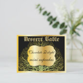 Postale Carte de table de buffet de desserts ou de bonbons (Debout devant)